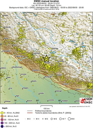 regional historical seismicity