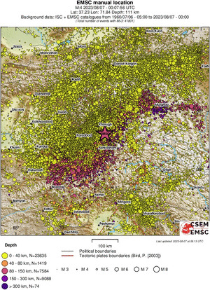 regional historical seismicity