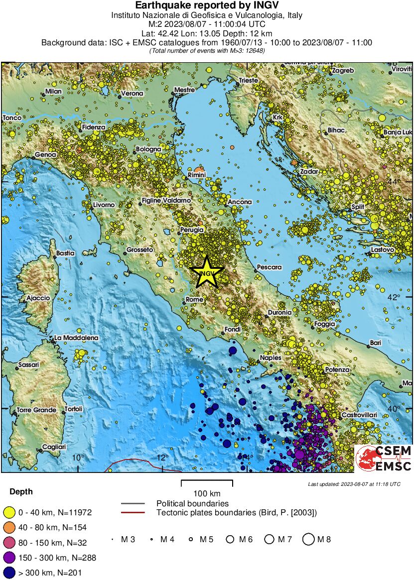 regional historical seismicity