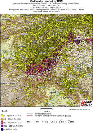 regional historical seismicity