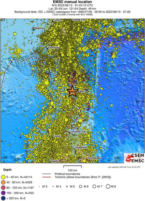 regional historical seismicity