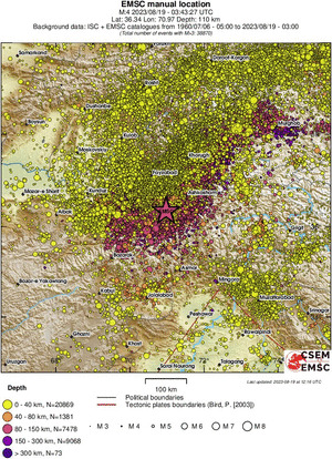 regional historical seismicity
