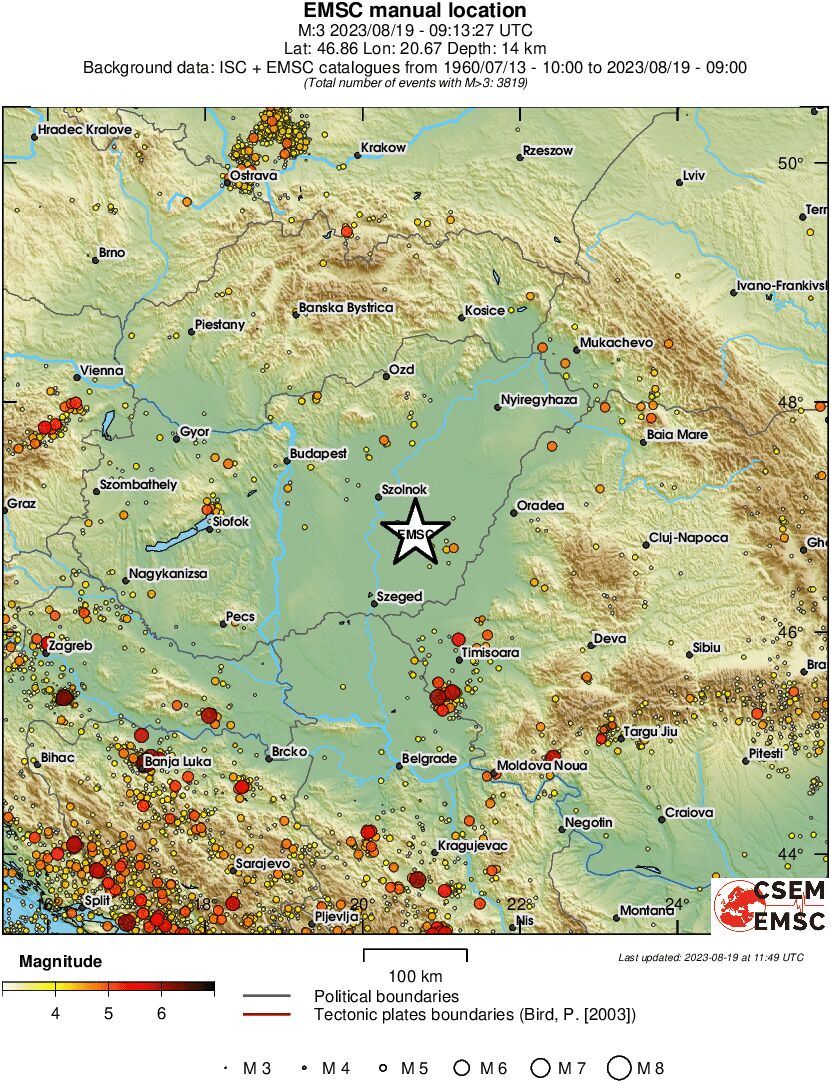 regional magnitude historical seismicity