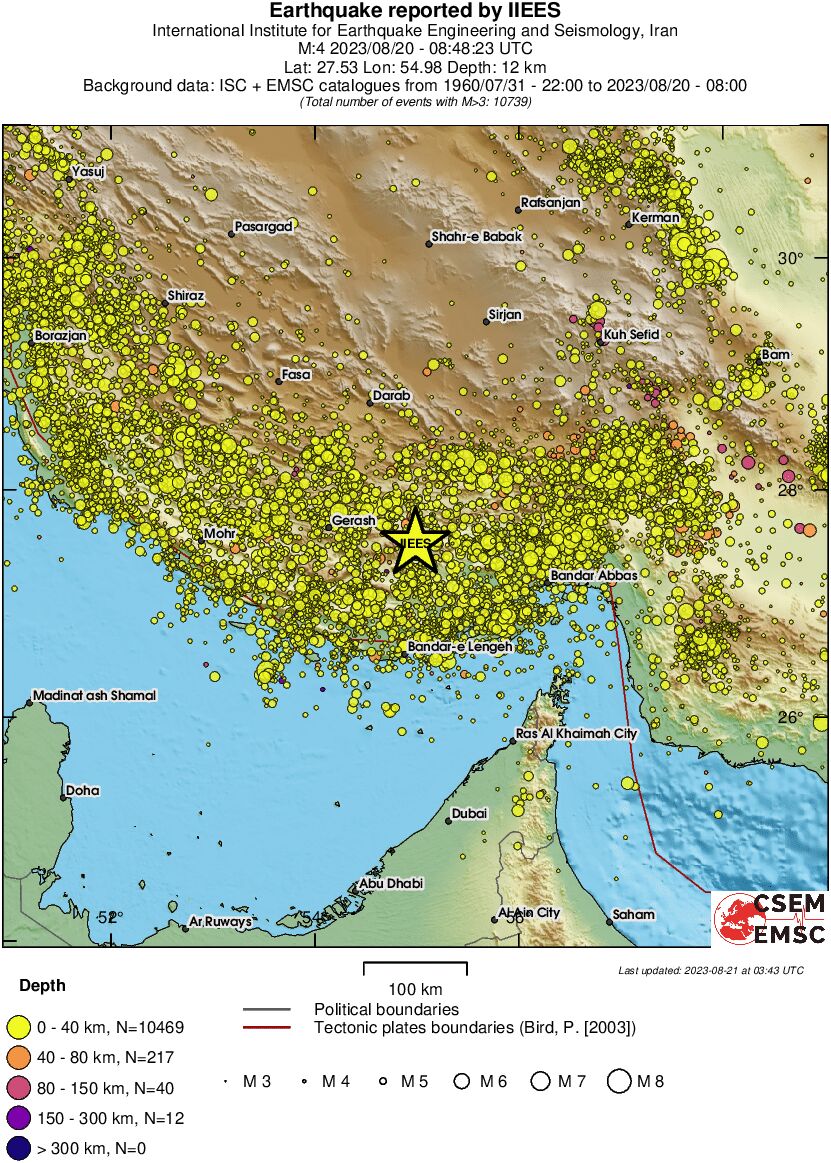 regional historical seismicity