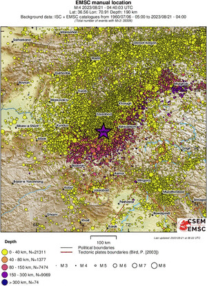 regional historical seismicity