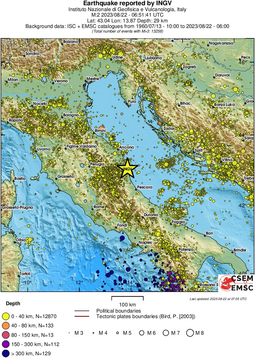 regional historical seismicity