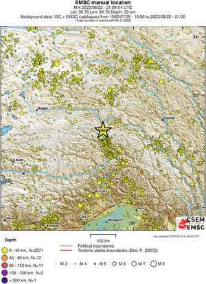 regional historical seismicity