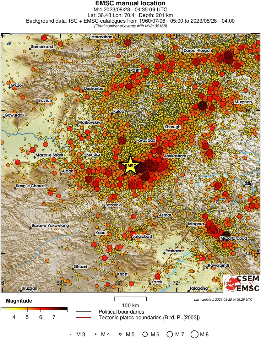 regional magnitude historical seismicity