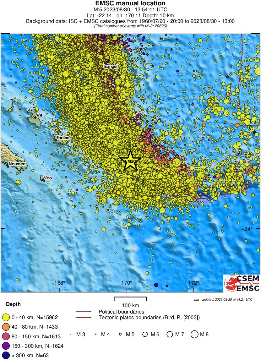 regional historical seismicity