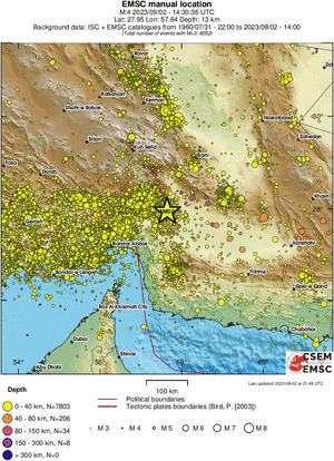 regional historical seismicity