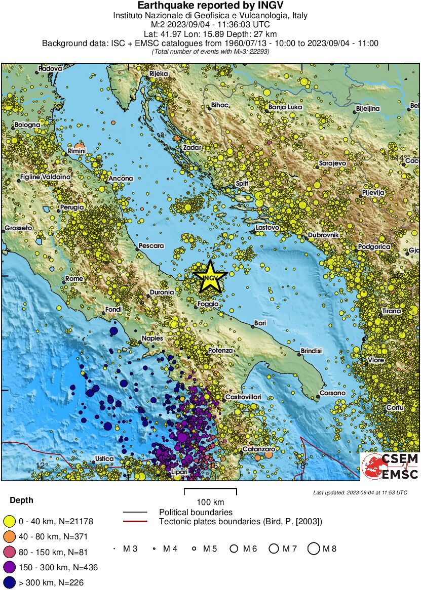 regional historical seismicity