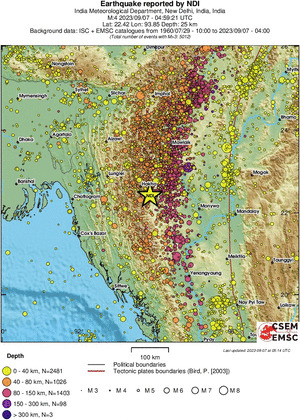 regional historical seismicity