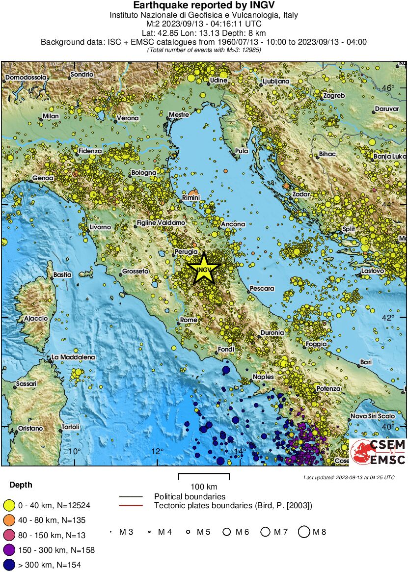 regional historical seismicity