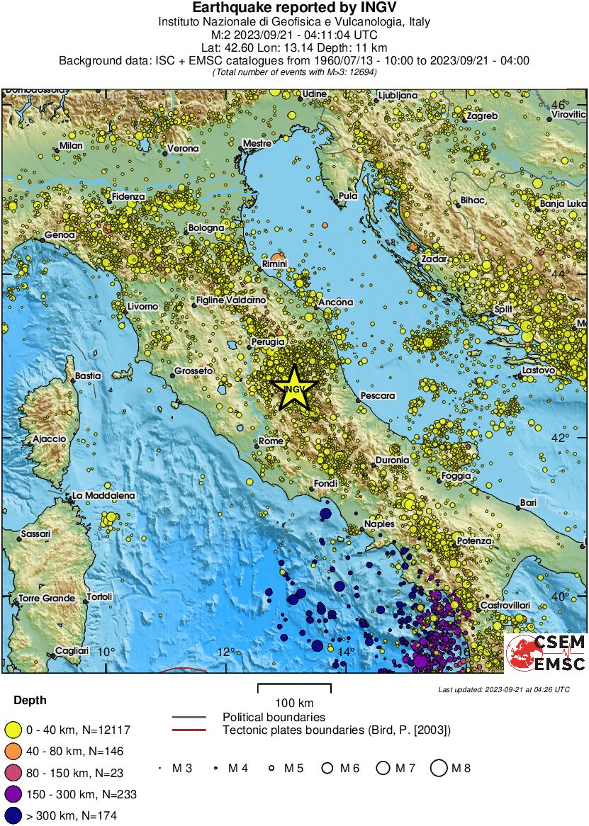 regional historical seismicity