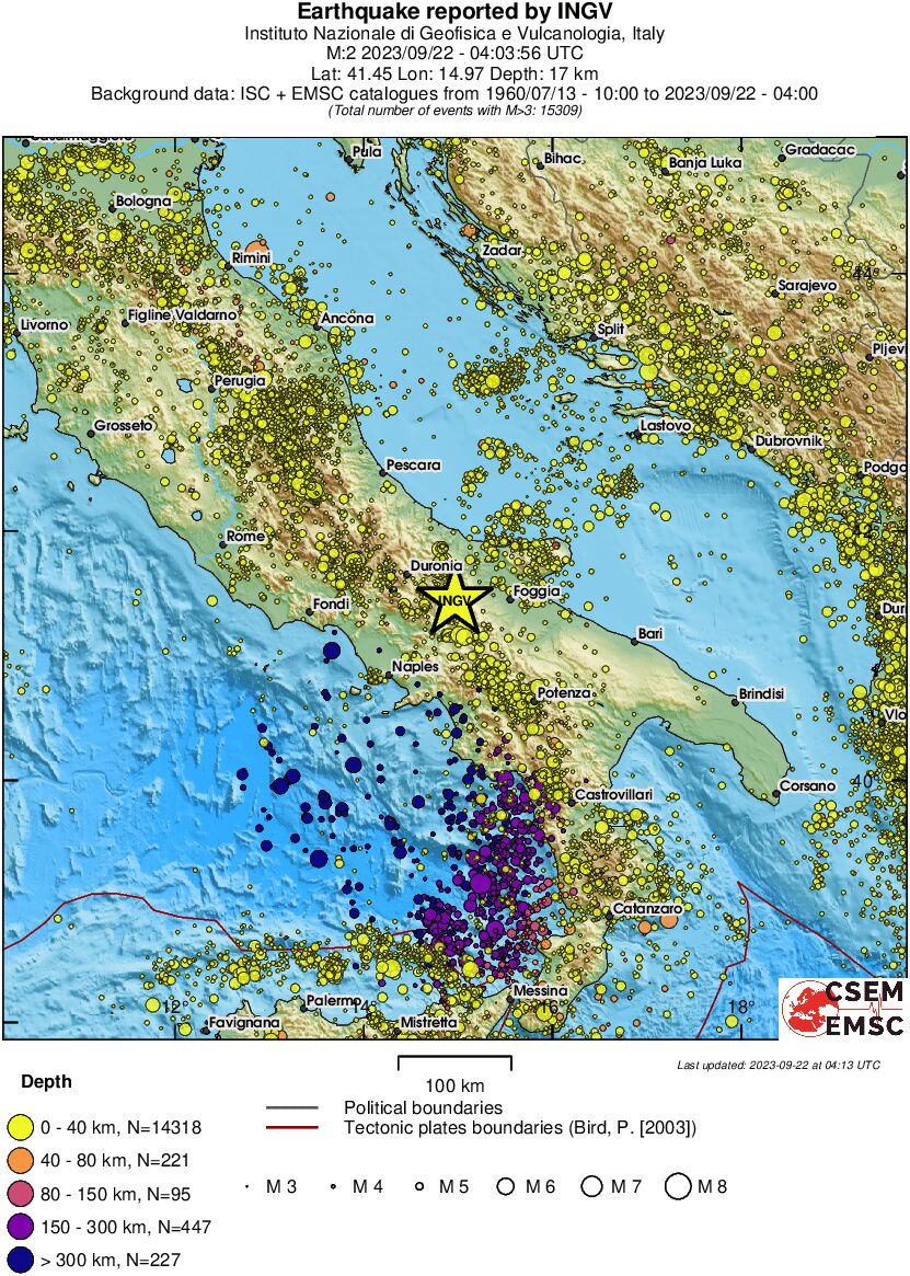 regional historical seismicity