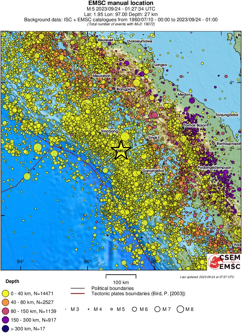 regional historical seismicity