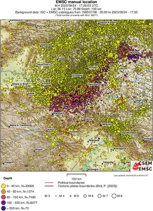 regional historical seismicity