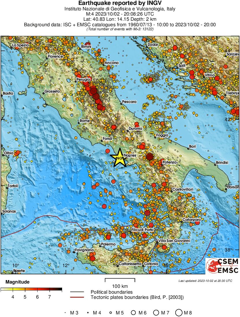 regional magnitude historical seismicity