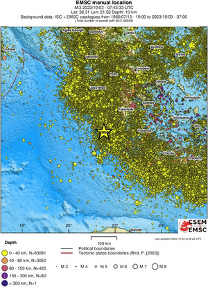 regional historical seismicity
