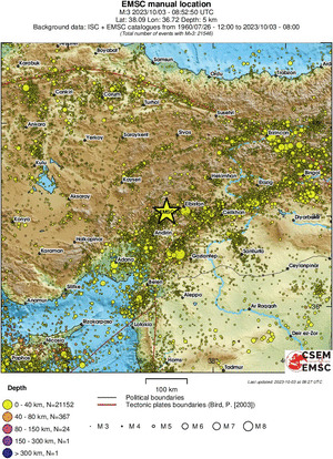 regional historical seismicity