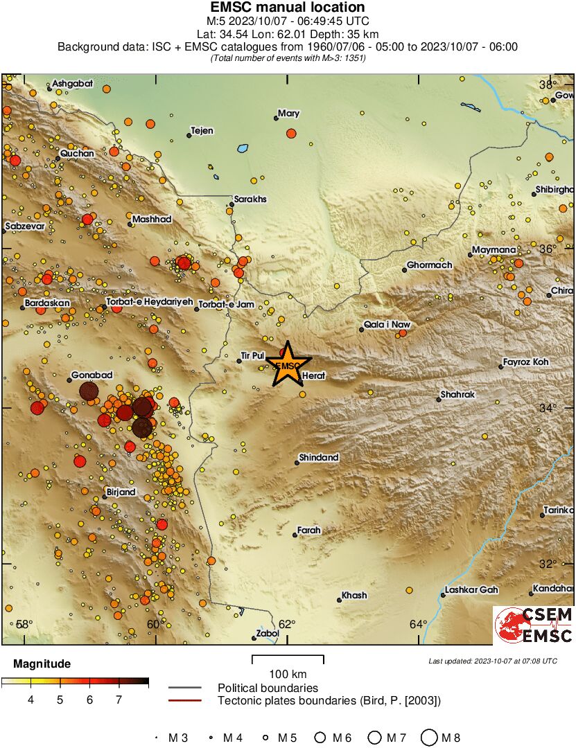regional magnitude historical seismicity