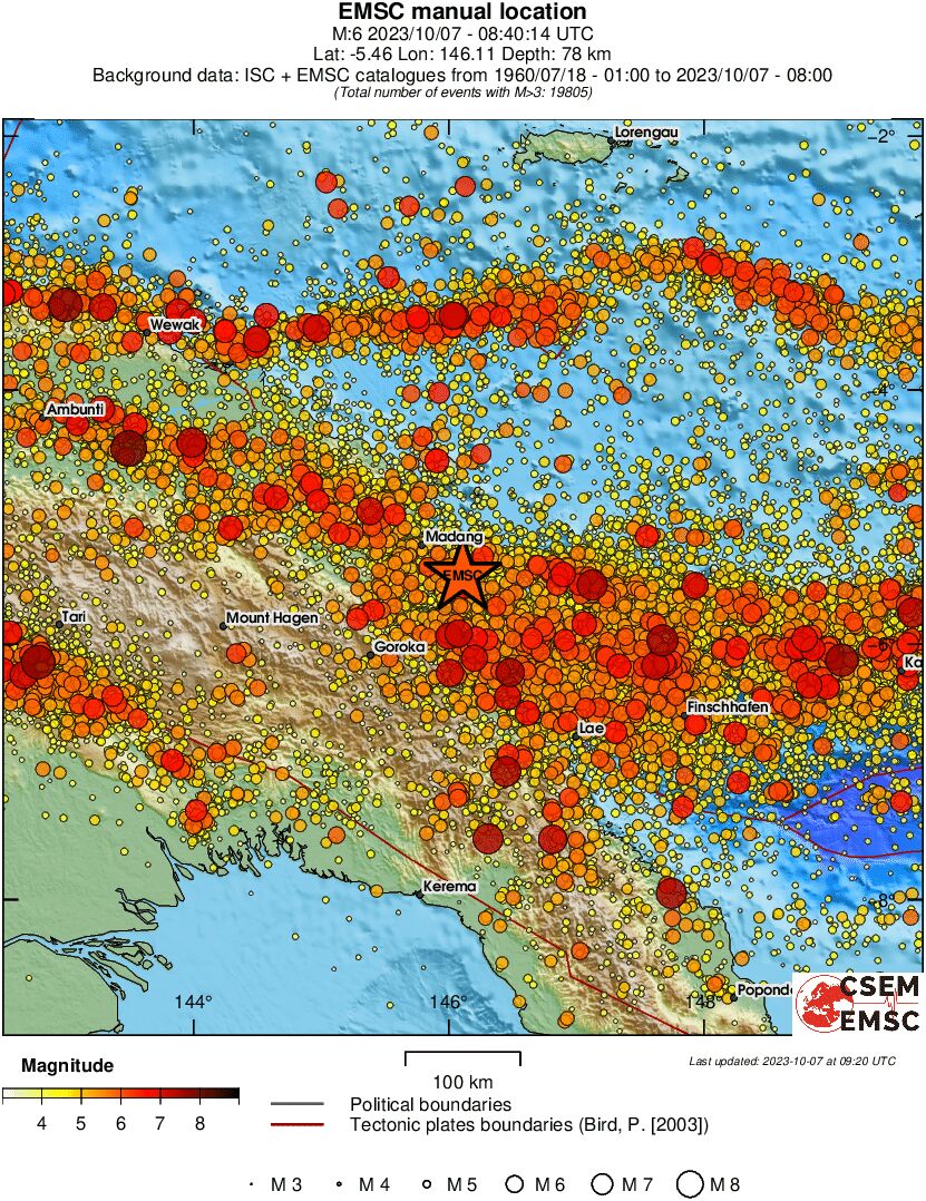 regional magnitude historical seismicity