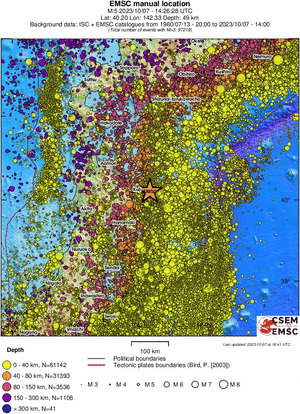 regional historical seismicity
