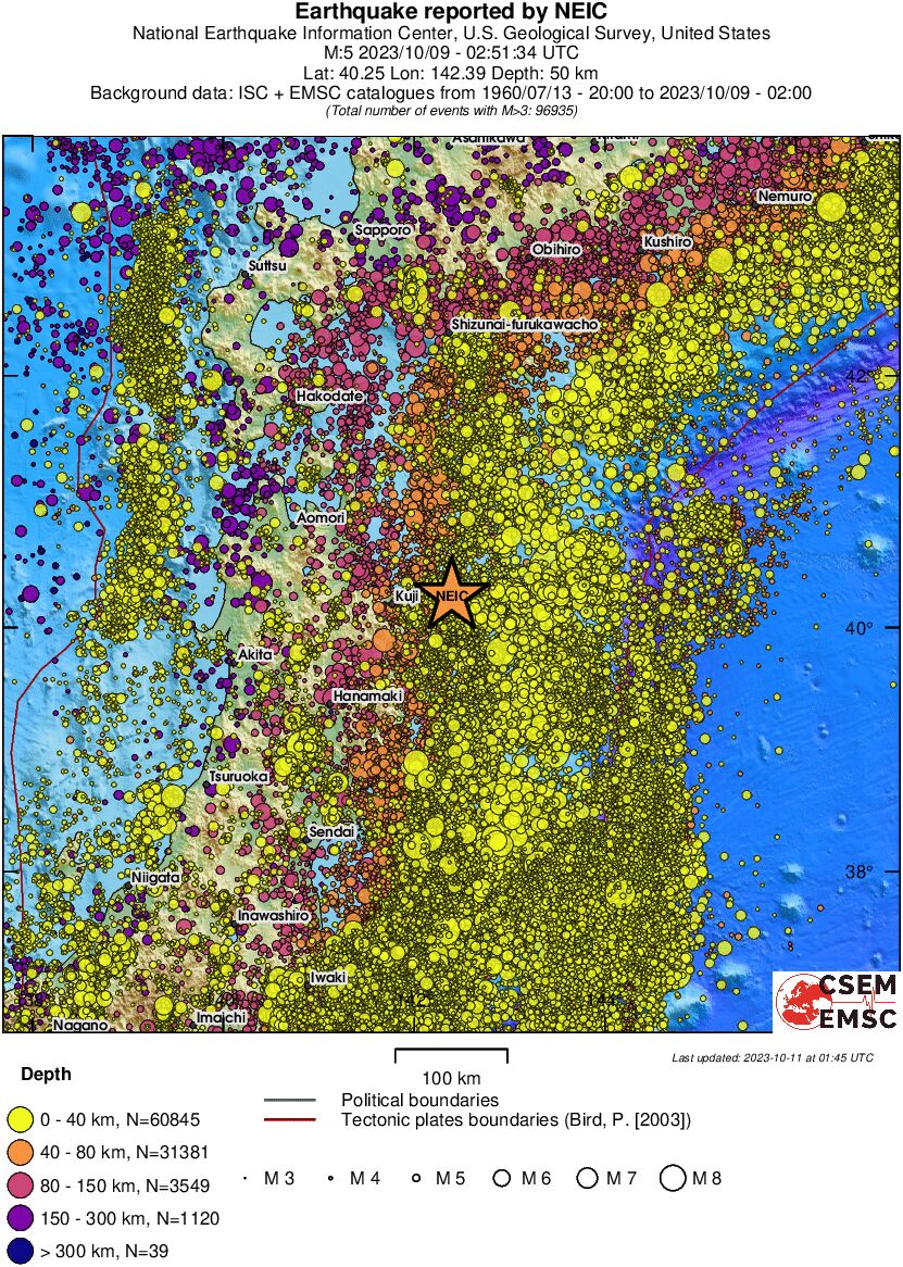 regional historical seismicity