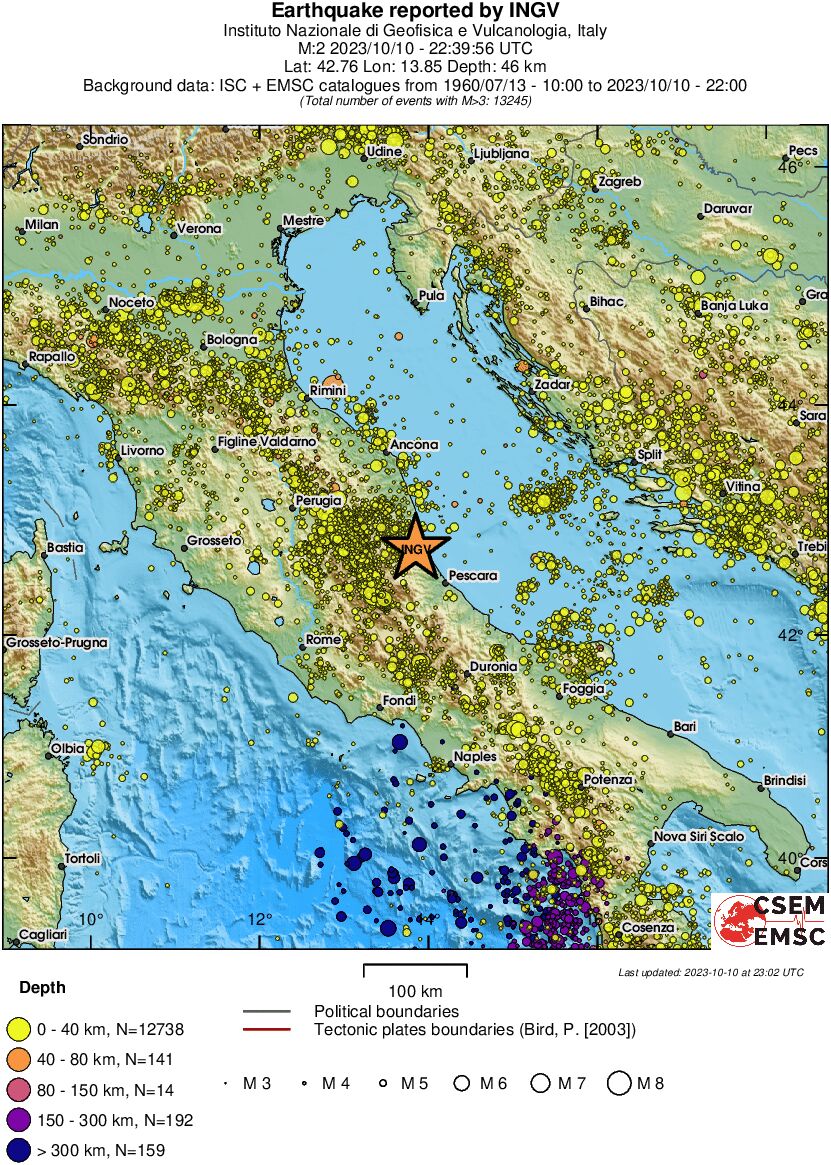 regional historical seismicity
