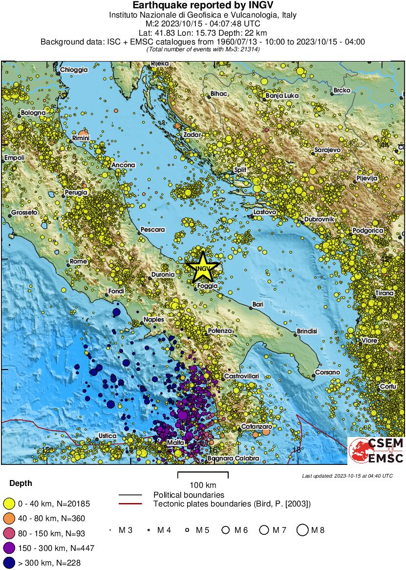 regional historical seismicity