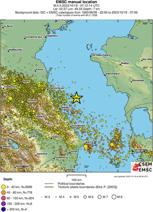 regional historical seismicity