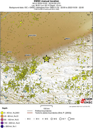regional historical seismicity