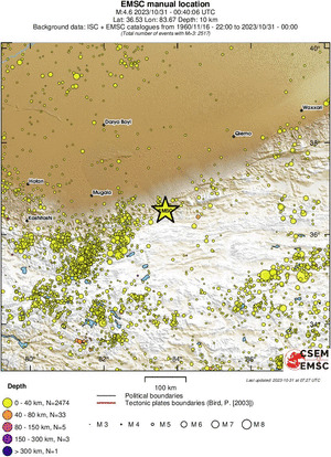 regional historical seismicity