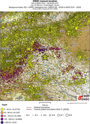 regional historical seismicity