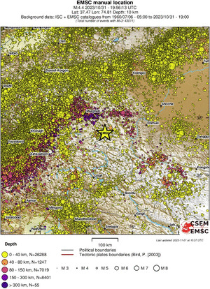 regional historical seismicity