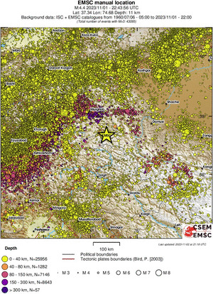 regional historical seismicity