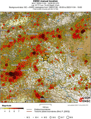 regional magnitude historical seismicity