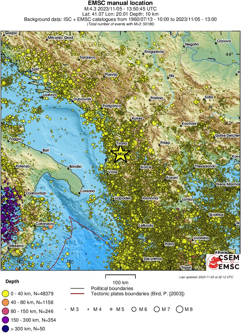 regional historical seismicity