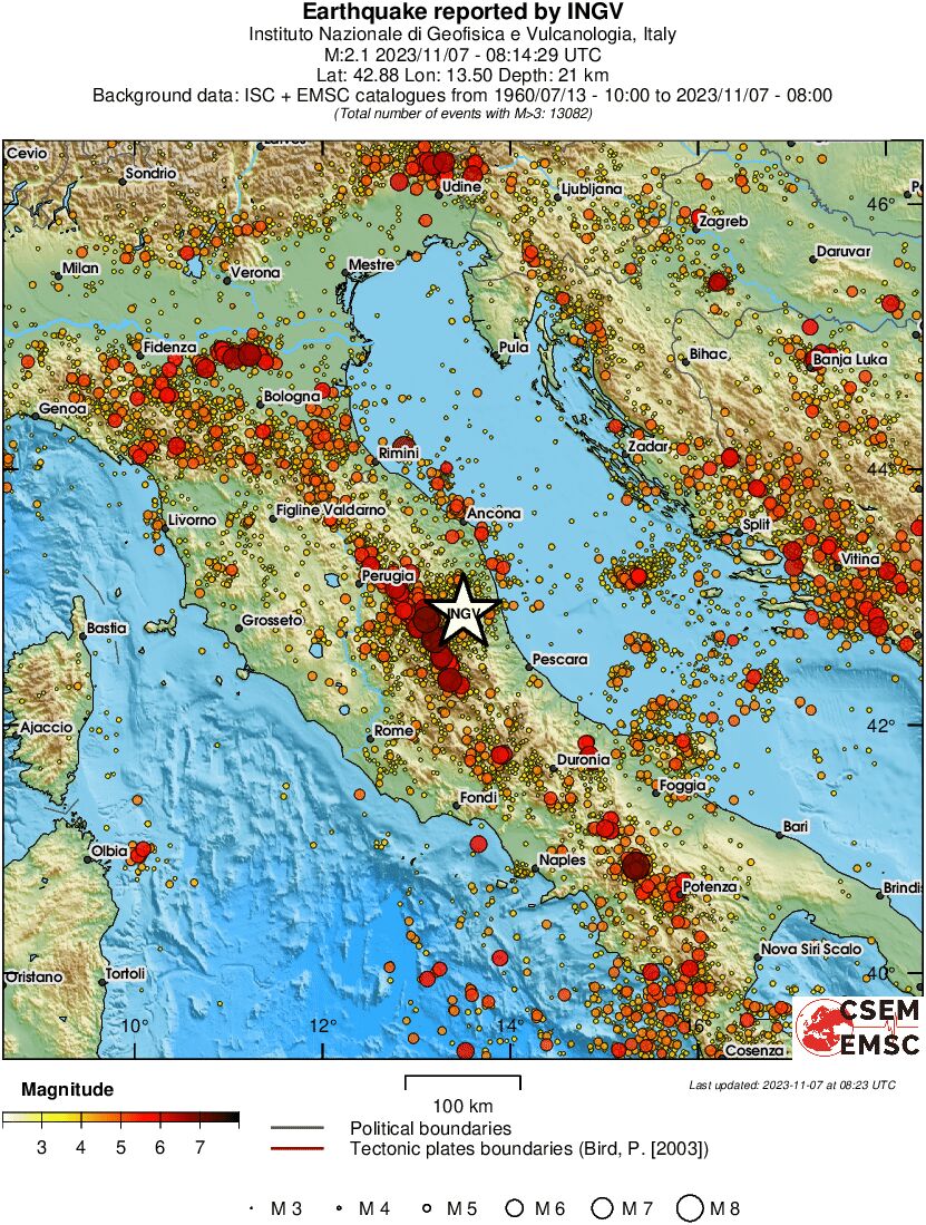 regional magnitude historical seismicity