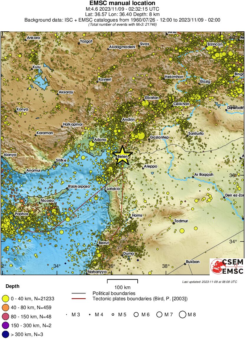 regional historical seismicity