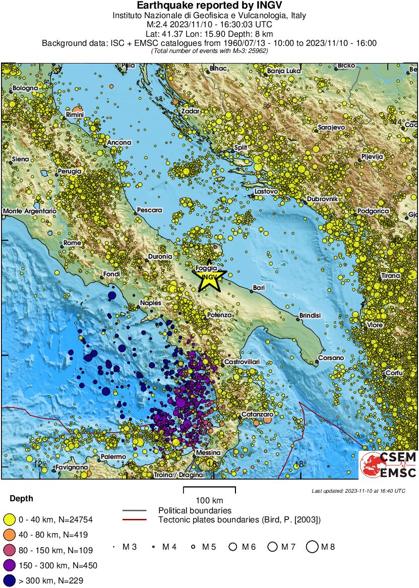 regional historical seismicity