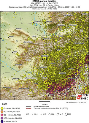 regional historical seismicity