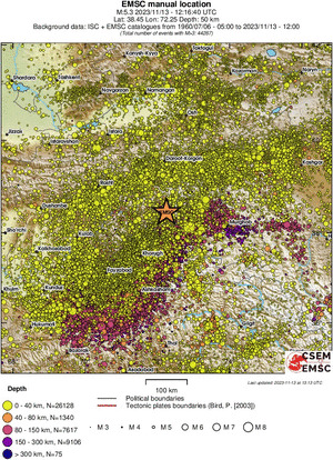 regional historical seismicity