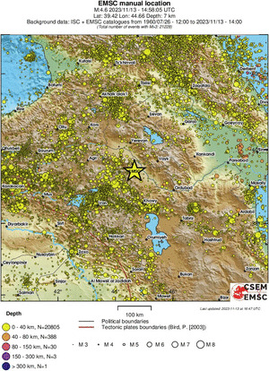 regional historical seismicity