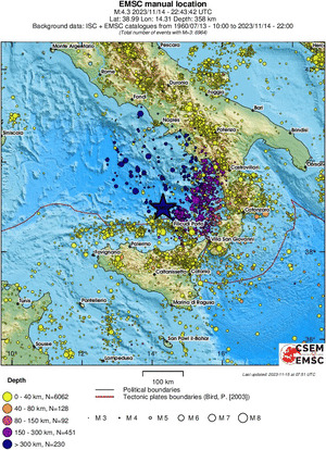 regional historical seismicity
