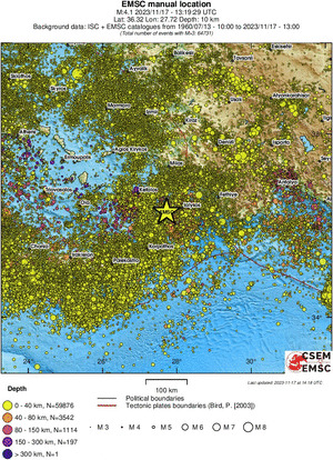regional historical seismicity