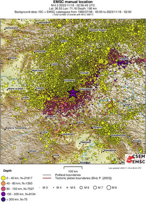 regional historical seismicity