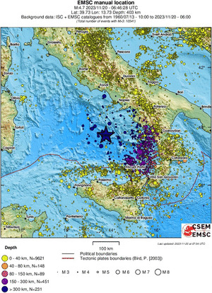 regional historical seismicity