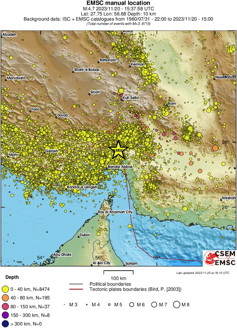 regional historical seismicity