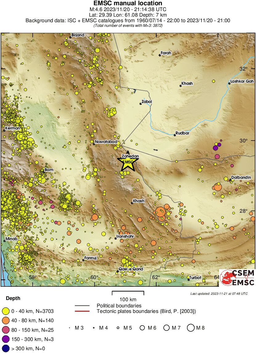regional historical seismicity